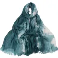 Dames katoen lange sjaal wolk tie-dye print gekreukte omslagdoek veelzijdig - 190*80cm / Maat 12