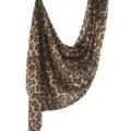 Lichte Zijden Sjaal Met Luipaardprint Dierenmotief Modieuze Dames Stola Accessoire - 32