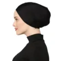 Μονοχρωμο ελαστικο εσωτερικο σκουφι hijab αναπνευσιμο, ανετο και μαλακο για γυναικες - Μαύρο