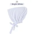 Gorra de hiyab interior de modal con correa elastica ajustable, color blanco puro. - Blanco Brillante