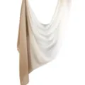 Écharpe longue dégradée, hijab en coton modal doux et respirant, couleur beige et blanc. - 80*180cm / 06