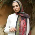 Ethnic paisley print chiffon scarf for women, lightweight shawl and beach sun protection wrap. - Size 13