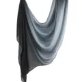Foulard long modal dégradé noir gris léger respirant femme mode hijab châle - 80*180cm / Noir Symétrique (07)