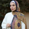 Ethnic print chiffon shawl scarf, dual-use beach sunscreen long scarf for women. - Size 14
