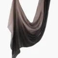 Foulard long en modal dégradé gris et noir, écharpe légère respirante pour femme. - 80*180cm / 09