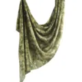 Green floral imitation silk scarf stylish marble print summer ethnic shawl for women chic drape - 15