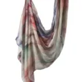 Versatile tie-dye satin print scarf breathable soft lightweight shawl for women daily wear - 176