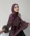 Hijab chiffon sfumato viola traspirante moda elegante morbido stampa lunga sciarpa donna primavera - 170X70CM / Viola
