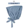 Gorro hijab de atar en modal Azul Polsiento, toca elástica cómoda para uso diario. - Azul grisáceo