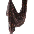 Fashionable digital printed polyester cotton scarf, soft breathable lightweight shawl headscarf - 124