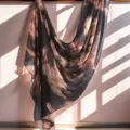 Watercolor print modal cotton scarf, elegant dark draped shawl for women daily fashion wear - 04