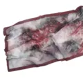 Elegant abstract print chiffon scarf, lightweight breathable fabric, stylish daily accessory. - 19