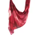 Rode Marmer Print Zijden Sjaal Dames Elegante Zachte Lange Omslagdoek 180x85cm Variant - 27