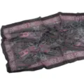 Elegant black paisley chiffon scarf, lightweight, soft, breathable, perfect for summer. - 28