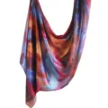 Colorful galaxy nebula printed silk-like scarf fashion shawl for women summer daily wear. - 12