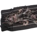Chic black paisley print chiffon scarf, lightweight soft breathable headscarf for spring summer. - 46