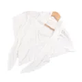 Solid color soft breathable modal triangular scarf for women, lightweight white head wrap. - Cream