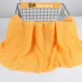 Solid color lightweight breathable cotton linen scarf with pom-pom and raw edge shawl. - Banana Yellow