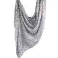 Women watercolor cracked pattern long scarf satin poly cotton shawl wrap 180x80cm. - 34