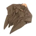 Foulard triangolare in modal tinta unita morbido traspirante donna scialle marrone - Khaki scuro