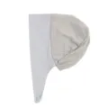 Women breathable mesh turban cap, mercerized cotton hijab under-scarf grey beige. - One Size / Gray