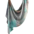 Cross-border satin polyester tie-dye long scarf Turkish headscarf, abstract gradient print. - 13