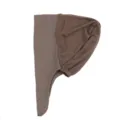 Women's breathable mesh underscarf cap, mercerized cotton ethnic pullover hijab hat brown. - One Size / Dark Brown