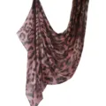 Fashion leopard print scarf, polyester cotton long headscarf hijab, soft and elegant style. - 144