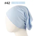 Modal under-scarf tube cap in sky blue, high elasticity, comfortable solid color headwear. - 23*25.5cm / Sky Blue
