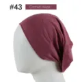 Women's Solid Color Modal Tube Cap Under Scarf in Orchid Haze, High Elasticity Hair Cover - 23*25.5cm / Dark Pink