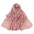 Solid color breathable modal scarf women lightweight soft versatile daily shawl hijab - Pink