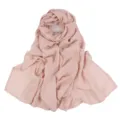 Light pink modal breathable plain hijab scarf, soft solid color wrap shawl for women daily wear. - Light Pink