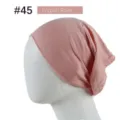 Solid modal hijab cap underscarf for women, stretchy solid color base cap in English Rose. - 23*25.5cm / English Rose