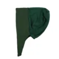 Dark Green Women Mercerized Cotton Mesh Hijab Cap, Breathable Pullover Bonnet with Hair Pouch - One Size / Dark Green