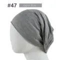 Solid color slouchy beanie hat for women, soft modal material, comfortable casual daily wear. - 23*25.5cm / Grey Blue