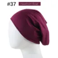 Solid color modal tube cap base hat for women, high elasticity stylish casual daily wear. - 23*25.5cm / Hawthorn Rose