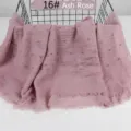 Monochromi elafri mantila apo pamvaki kai lino me pom-poms kai krasia se ash rose chromata. - Σταχτής Τριαντάφυλλο