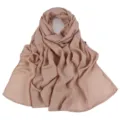 Solid color modal breathable hijab scarf, thin casual head wrap for women daily wear. - Nude Pink