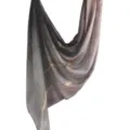 Women's printed abstract watercolor satin shawl scarf elegant long lightweight wrap 180x80cm - 59