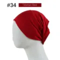 Modal Solid Color Tube Cap Tibetan Red Variant Women Base Hat New Style Soft Use - 23*25.5cm / Dark Red