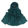 Solid color modal breathable hijab scarf for women casual lightweight wrap dark green - Dark Green