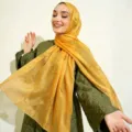 Women's Gold Embroidered Island Silk Scarf Versatile Long Shawl Sun Protection Elegant Headwrap - 180*70cm / Yellow