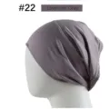 Solid color modal tubular hijab cap breathable stretchy under scarf beanie for women - 23*25.5cm / Lavender Gray
