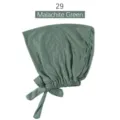 Gorro de modal elástico con lazo color sólido transpirable subiyab tocado cómodo para mujer - Verde pavo real