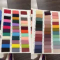 Chiffon fabric color swatch book with 72 vibrant shades for custom fashion clothing apparel. - Multicolor 1 / 175*70cm