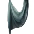 Foulard long en modal dégradé vert, châle léger et respirant pour femme et couvre-chef. - 80*180cm / 08