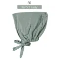 Gorro de atar elástico de modal liso bajo bufanda transpirable color gris ajustable - Gris Puerto