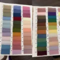 Chiffon fabric color swatch card showing wide range of plain color options for headscarf. - Multicolor 2 / 175*70cm