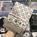 Beautiful floral printed square scarf hijab lightweight fabric elegant daily wear 110cm - 30
