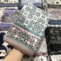 Printed square scarf 110x110cm Bali yarn Muslim headscarf stylish floral wrap for women. - 31